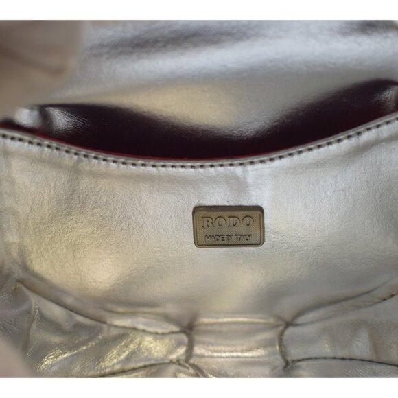 RODO allover Swarovski crystal silver leather wristlet clutch evening bag - Picture 16 of 16